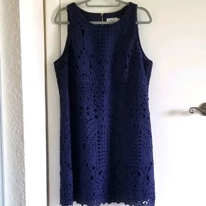 Allover lace sheath dress